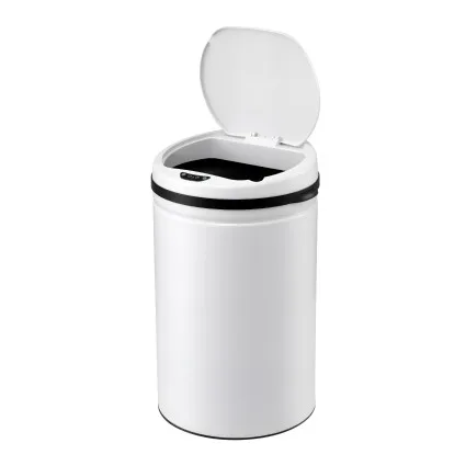 Devanti 30L Automatic Sensor Bin Touchless Rubbish Can with Soft Closing Lid and Manual Open and Close Buttons White
