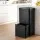 Devanti 72L Sensor Bin 4-in-1 Waste and Recycling Rubbish Bin Stainless Steel Black with Touchless Lid