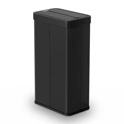 Devanti 70L Automatic Sensor Rubbish Bin Touchless Kitchen Garbage Can Black with Dual Wing Lid