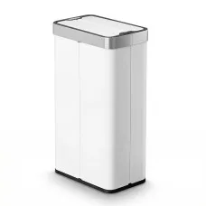 Devanti 70L Automatic Sensor Rubbish Bin Touchless Kitchen Garbage Can with Dual Wing Lid White