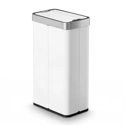 Devanti 70L Automatic Sensor Rubbish Bin Touchless Kitchen Garbage Can with Dual Wing Lid White
