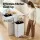 Cefito 40L Steel Kitchen Pedal Bin Rectangular with Soft Close Lid Removable Inner Bucket White 38x27x67cm
