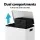 Cefito Pedal Bin, Carbon Steel, 40L Dual Compartment, White, 46x31x53cm, Anti-Rust, Soft Closing, Easy Clean