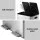 Cefito 60L Dual Compartment Pedal Bin Stainless Pedal Soft Close Rectangular Carbon Steel Silver 60L