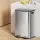 Cefito 60L Dual Compartment Pedal Bin Stainless Pedal Soft Close Rectangular Carbon Steel Silver 60L