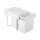 Cefito 40L Dual Pull Out Bin for Kitchen, White - 2x20L Compartments, Heavy-Duty Steel Frame, Space-Saving Design