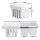Cefito Pull Out Triple Slide Kitchen Bin 31L White – 3 Compartment Waste & Recycling, Steel Frame, Odour Lid, 48x34x35cm