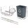 Cefito Pull Out Bin 40L Grey – Chrome-Plated Slide-Out Kitchen Cabinet Rubbish Basket, Removable Front, Easy Install