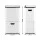 Cefito 63L Three Compartment Rubbish Bin Carbon Steel Split Door White Vertical Design 63L Capacity 3-Way