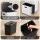Cefito 63L Three Compartment Rubbish Bin Carbon Steel Split Door White Vertical Design 63L Capacity 3-Way