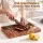 5-Star Chef Acacia End Grain Cutting Board 2.5cm Thick Walnut with Rubber Feet for Kitchen Prep and Serving