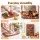 5-Star Chef Acacia End Grain Cutting Board 2.5cm Thick Walnut with Rubber Feet for Kitchen Prep and Serving
