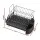 Cefito 2-Tier Stainless Steel Dish Rack - Detachable Design, Quick Drying, 50x38x28.5cm, High-Tensile PP Plastic