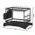 Cefito Expandable 2-Tier Dish Rack, Stainless Steel Frame, Removable Design, Black, 46x30.5x32cm, 1-Year Warranty