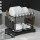 Cefito Expandable 2-Tier Dish Rack, Stainless Steel Frame, Removable Design, Black, 46x30.5x32cm, 1-Year Warranty