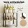 Cefito Kitchen Storage Shelf Rack Set of 2 Modular Cupboard Pantry Organisers Engineered Wood Metal Pine Wood