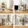 Cefito Kitchen Storage Shelf Rack Set of 2 Modular Cupboard Pantry Organisers Engineered Wood Metal Pine Wood