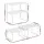 Cefito Kitchen Storage Shelf Rack Organiser Set of 2 White Modular Cupboard Shelves 20kg Engineered Wood Metal