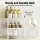 Cefito Kitchen Storage Shelf Rack Organiser Set of 2 White Modular Cupboard Shelves 20kg Engineered Wood Metal