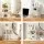 Cefito Kitchen Storage Shelf Rack Organiser Set of 2 White Modular Cupboard Shelves 20kg Engineered Wood Metal