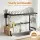 Cefito 2 Tier Dish Drying Rack Over Sink Kitchen Storage Organiser with Suction Feet Black 20kg Carbon Steel