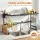 Cefito 2 Tier Dish Drying Rack Over Sink Kitchen Organiser Black Carbon Steel 20kg with Anti-Slip Suction Feet