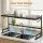 Cefito 2 Tier Dish Drying Rack Over Sink Kitchen Organiser Black Carbon Steel 20kg with Anti-Slip Suction Feet