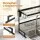 Cefito 2 Tier Dish Drying Rack Over Sink Kitchen Organiser Black Carbon Steel 20kg with Anti-Slip Suction Feet