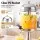 5-Star Chef 8L Beverage Juice Dispenser with Stainless Steel Ice Tube and Drip Tray Silver and Clear