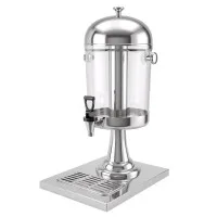 5-Star Chef 8L Beverage Juice Dispenser with Stainless Steel Ice Tube and Drip Tray Silver and Clear 5-Star Chef 8L Beverage Juice Dispenser with Stainless Steel Ice Tube and Drip Tray Silver and Clear