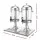 5-Star Chef 16L Dual Tank Juice Dispenser Beverage Server with Ice Tubes and Dual Taps Silver and Clear