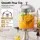 5-Star Chef 16L Dual Tank Juice Dispenser Beverage Server with Ice Tubes and Dual Taps Silver and Clear