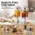 5-Star Chef 16L Dual Tank Juice Dispenser Beverage Server with Ice Tubes and Dual Taps Silver and Clear