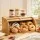 Artiss 45cm Bamboo Bread Box with Sliding Roll-Top Lid Natural