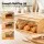 Artiss 45cm Bamboo Bread Box with Sliding Roll-Top Lid Natural