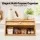 Artiss 45cm Bamboo Bread Box with Sliding Roll-Top Lid Natural
