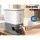 5-Star Chef 12KG Cereal Dispenser Rice Container, Food Grade Plastic, One-Press Output, Moisture-Proof, White/Grey