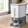 5-Star Chef 12KG Cereal Dispenser Rice Container, Food Grade Plastic, One-Press Output, Moisture-Proof, White/Grey