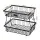 5-Star Chef 2-Tier Detachable Fruit Basket with Banana Hanger Wooden Handles 41x24x29cm