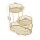 5-Star Chef 3-Tier Golden Metal Fruit Basket Bowl Space Saving Kitchen Storage Organiser Durable Rust-Resistant