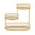 5-Star Chef 3-Tier Golden Metal Fruit Basket Bowl Space Saving Kitchen Storage Organiser Durable Rust-Resistant