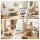 5-Star Chef 3-Tier Golden Metal Fruit Basket Bowl Space Saving Kitchen Storage Organiser Durable Rust-Resistant