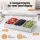 5-Star Chef 3 Pan Food Serving Display Countertop with Stainless Steel Trays and Clear Roll-Top Cover Silver