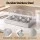 5-Star Chef 3 Pan Food Serving Display Countertop with Stainless Steel Trays and Clear Roll-Top Cover Silver