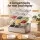 5-Star Chef Six-Pan Food Serving Display Container with Six Lids Removable Stainless Steel Pans Silver