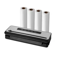 Devanti Food Vacuum Sealer Machine - 110W, Smart Touch, Built-in Cutter, 60kpa Suction, 4 Rolls + 10 Bags, Portable