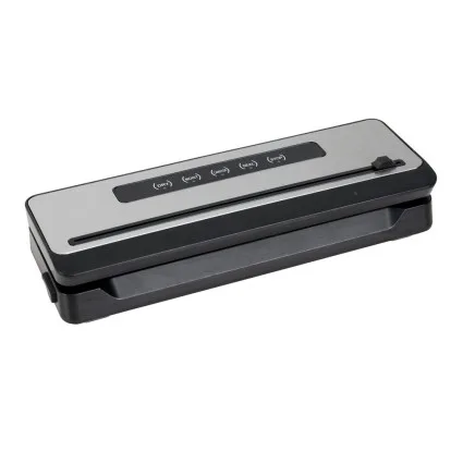 Devanti Food Vacuum Sealer Machine 110W Stainless Steel, 4 Modes, Built-in Cutter, 10 Bags, 32cm Seal, Silver Black
