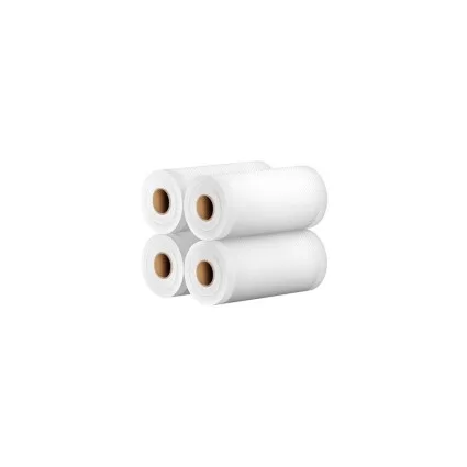 4 Rolls Food Vacuum Sealer Bags 15cm x 6m, Tear-Resistant, Freezer Safe, Custom Cut, BPA-Free Storage