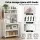 Artiss Kitchen Storage Cabinet 80x40x164cm White Pegboard Shelves Flip Doors 75kg Top Capacity 164cm
