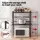 Artiss Adjustable Microwave Stand 40-60cm Metal 25kg Per Tier 2-Tier Kitchen Storage Shelf with Hooks Black